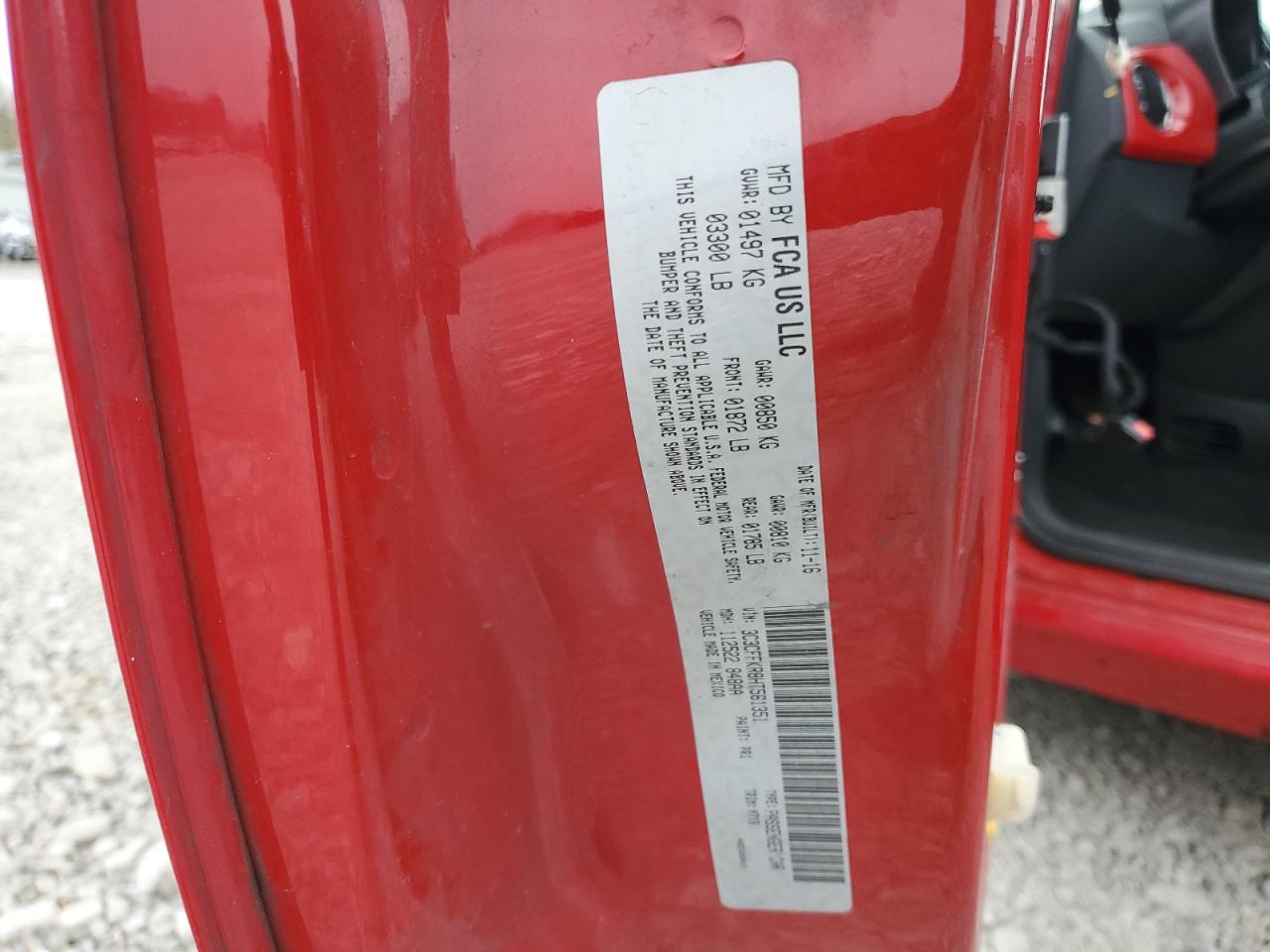 2017 Fiat 500 Pop VIN: 3C3CFFKR8HT561351 Lot: 93132075