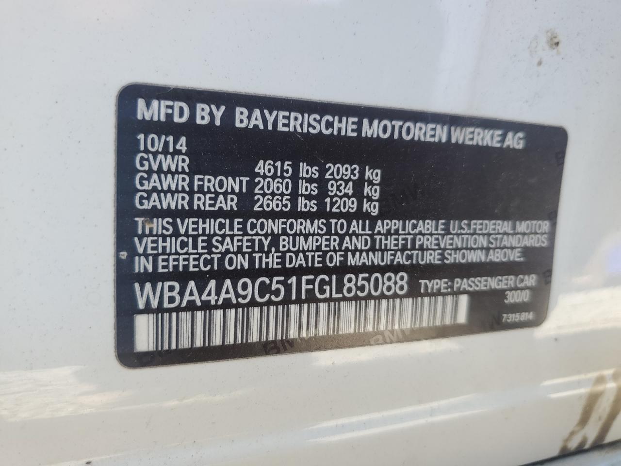 Фото: WBA4A9C51FGL85088