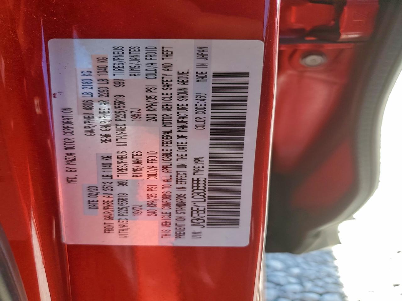 2020 Mazda Cx-5 Signature VIN: JM3KFBEY1L0806555 Lot: 93764415