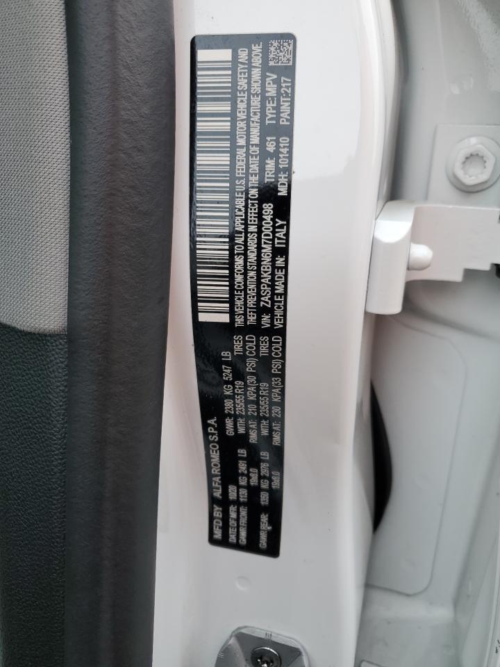 2021 Alfa Romeo Stelvio Ti VIN: ZASPAKBN6M7D00498 Lot: 92177735