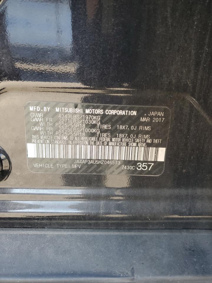 2017 Mitsubishi Outlander Sport Es VIN: JA4AP3AU5HZ046573 Lot: 93223305