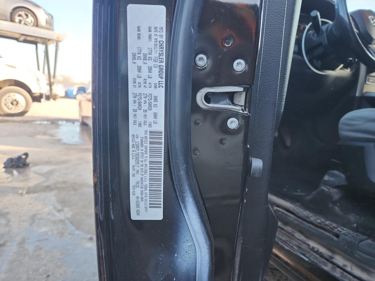 2013 Ram 1500 Slt VIN: 1C6RR7LT8DS625517 Lot: 93135375