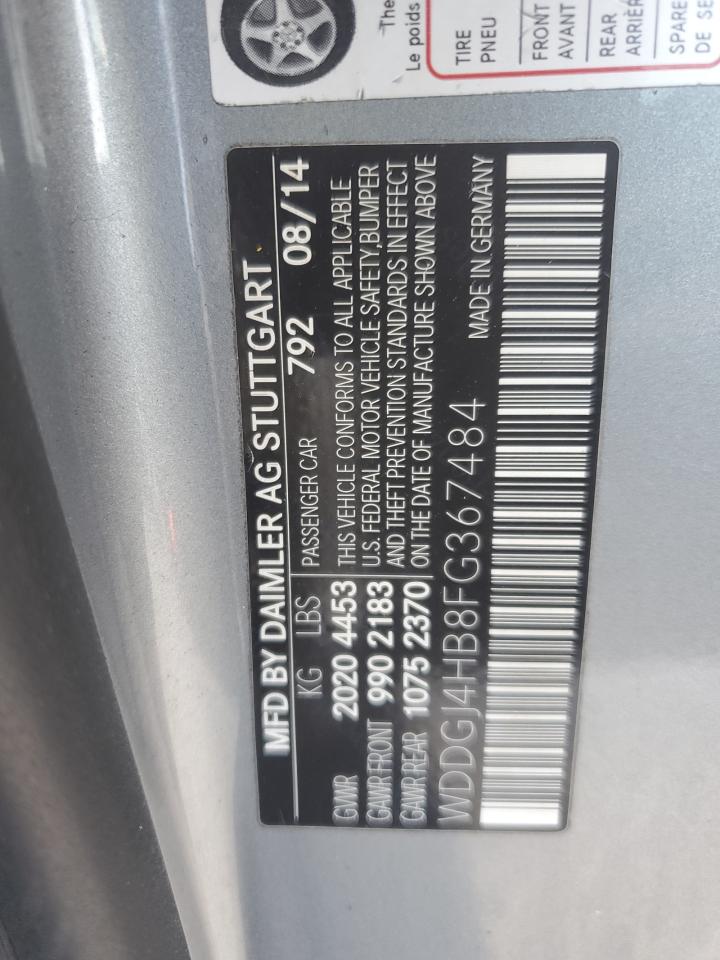 2015 Mercedes-Benz C 250 VIN: WDDGJ4HB8FG367484 Lot: 92271035