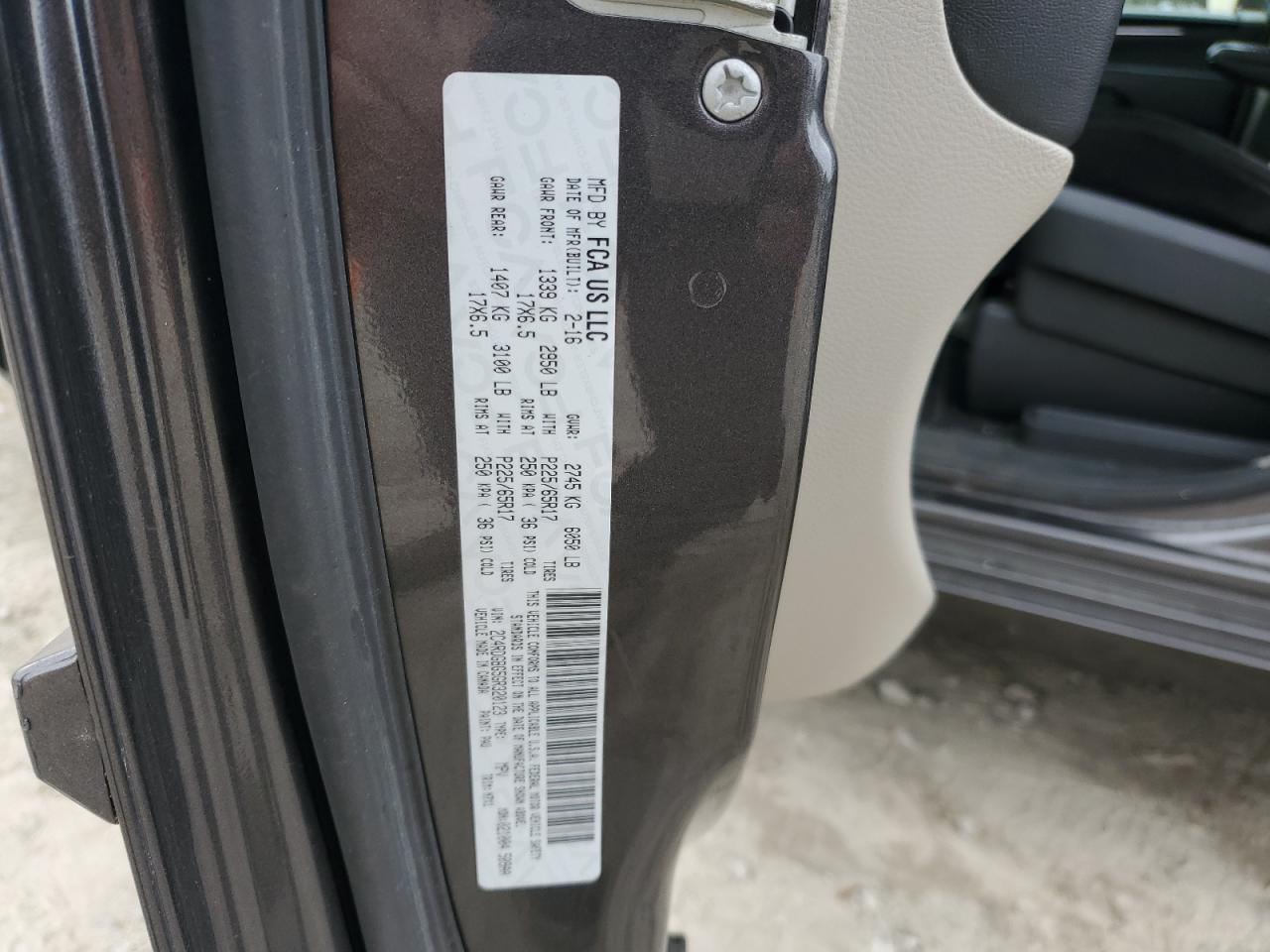 2016 Dodge Grand Caravan Se VIN: 2C4RDGBG5GR320123 Lot: 85419955