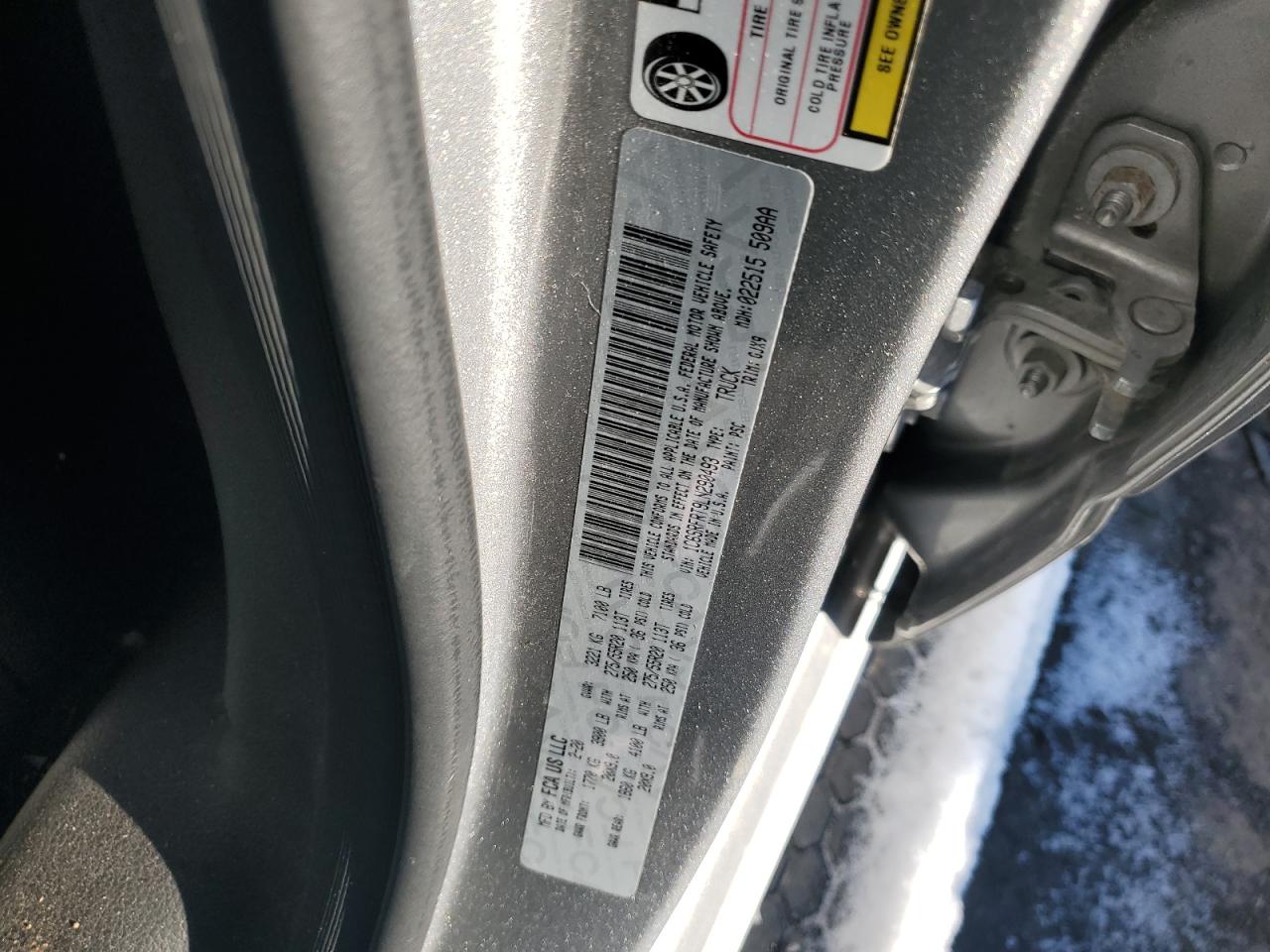 2020 Ram 1500 Laramie VIN: 1C6SRFRT9LN290493 Lot: 91890535