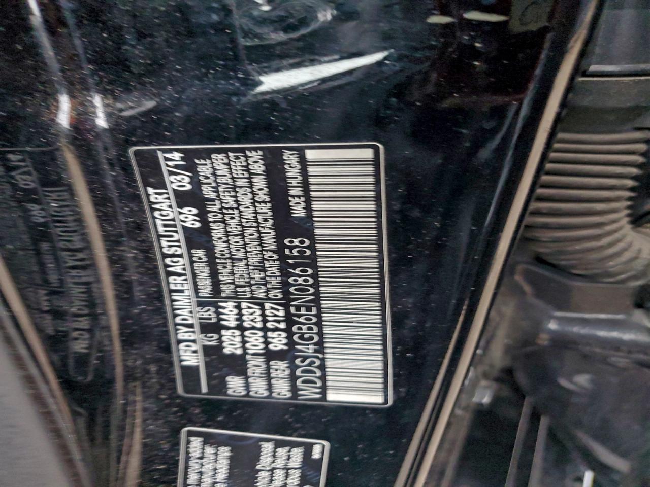 2014 Mercedes-Benz Cla 250 4Matic VIN: WDDSJ4GB6EN086158 Lot: 94099645