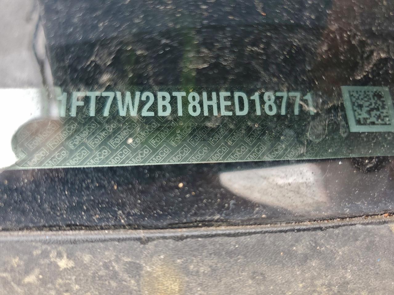 2017 Ford F250 Super Duty VIN: 1FT7W2BT8HED18771 Lot: 93039245