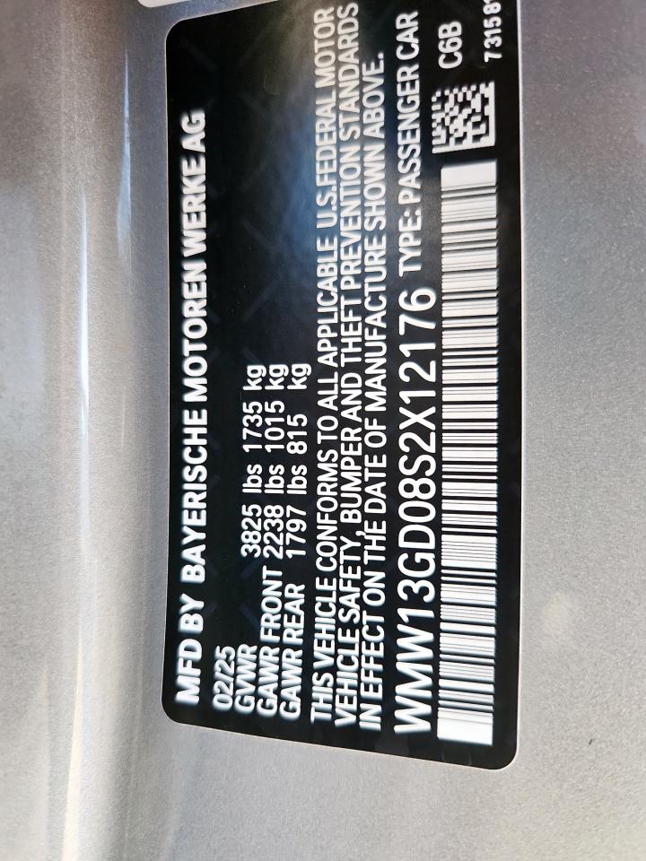 2025 Mini Cooper Base VIN: WMW13GD08S2X12176 Lot: 92275605