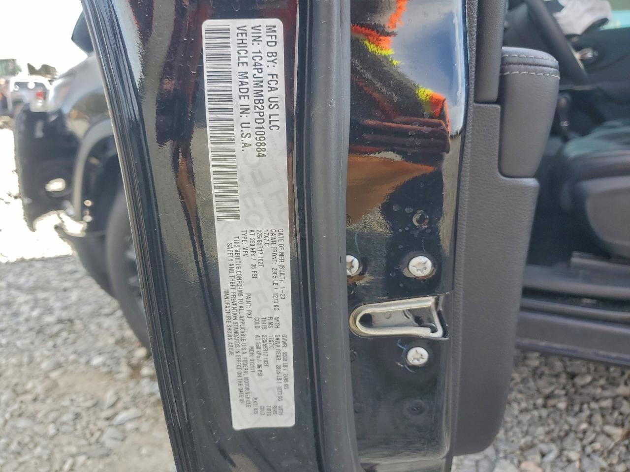 2023 Jeep Cherokee Altitude Lux VIN: 1C4PJMMB2PD109884 Lot: 93604035