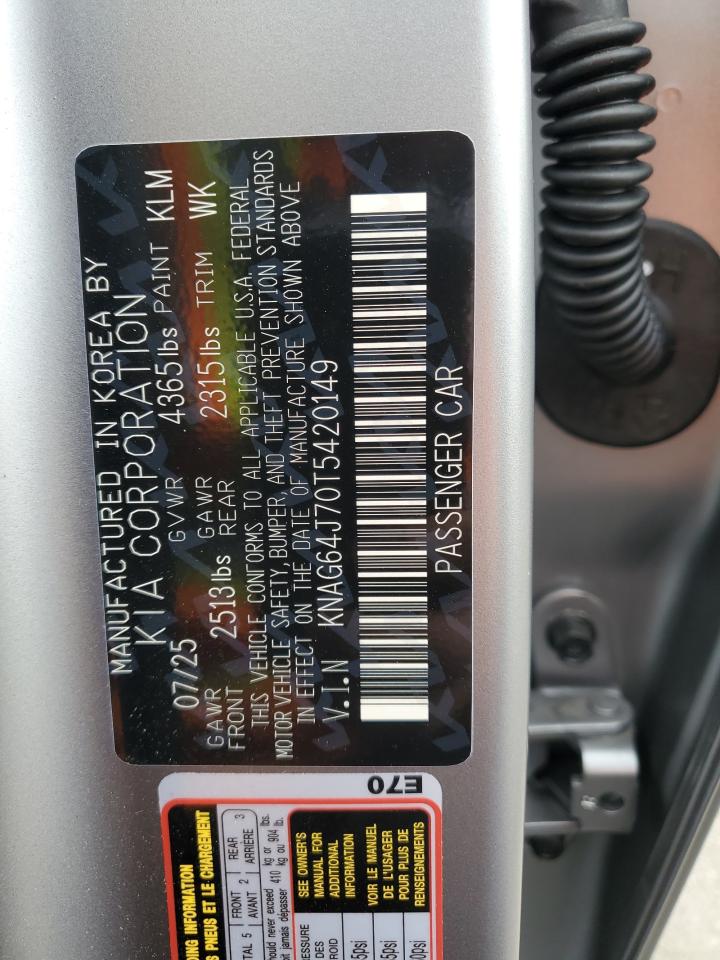 2026 Kia K5 Gt Line VIN: KNAG64J70T5420149 Lot: 90611615