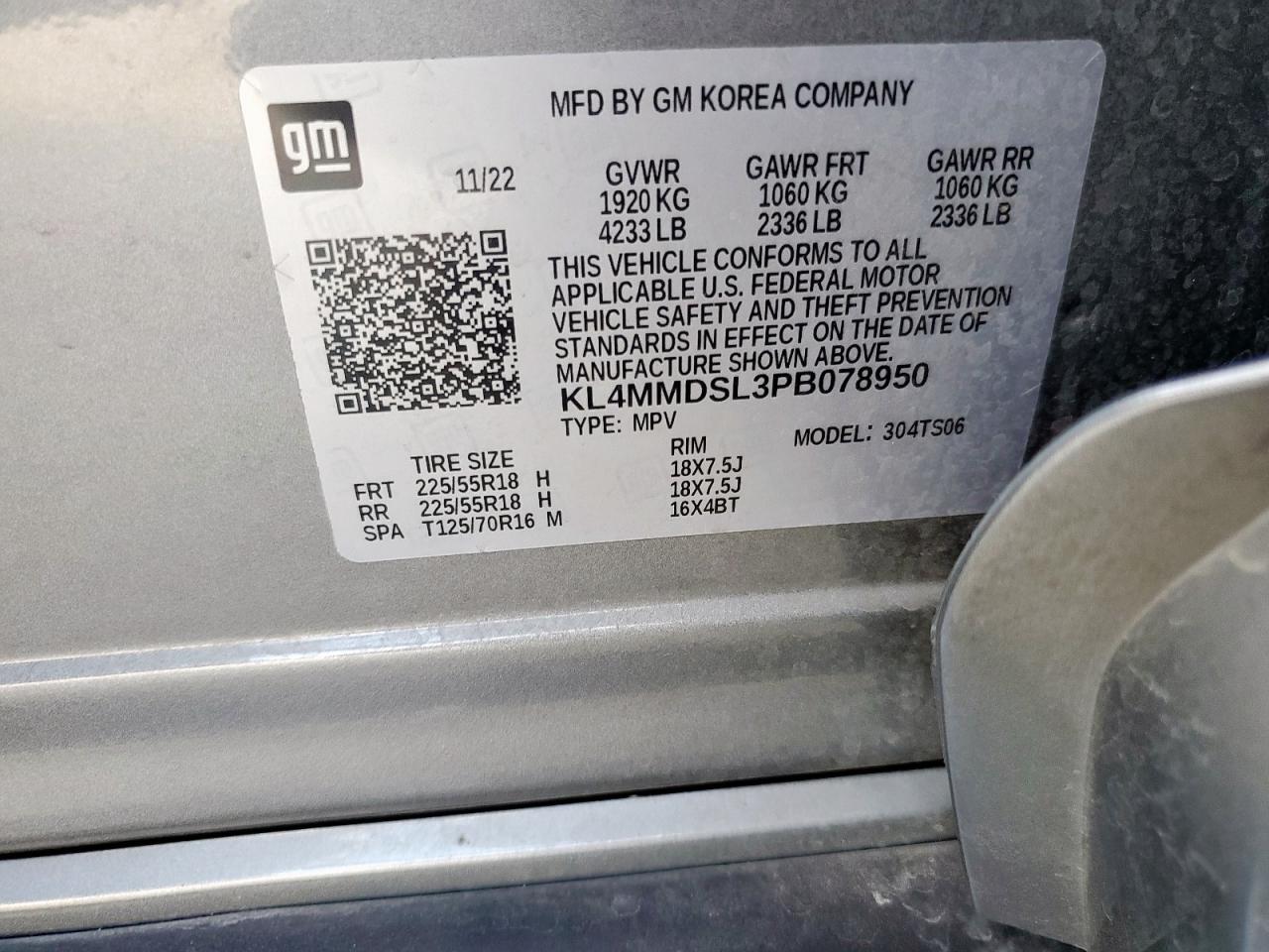 2023 Buick Encore Gx Select VIN: KL4MMDSL3PB078950 Lot: 92931475