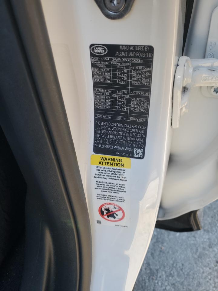 2024 Land Rover Discovery Sport Dynamic Se VIN: SALCL2FX7RH344775 Lot: 91287395