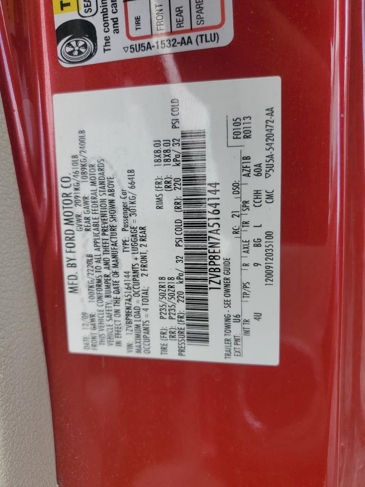 2010 Ford Mustang VIN: 1ZVBP8EN7A5164144 Lot: 93340285