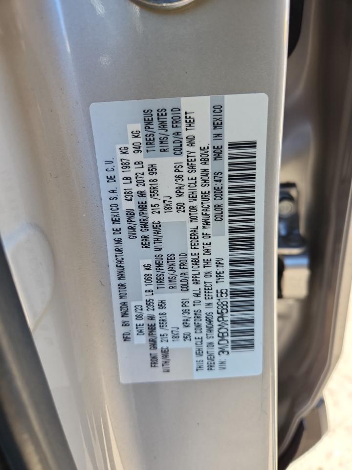 2023 Mazda Cx-30 Preferred VIN: 3MVDMBCMXPM588155 Lot: 91127535