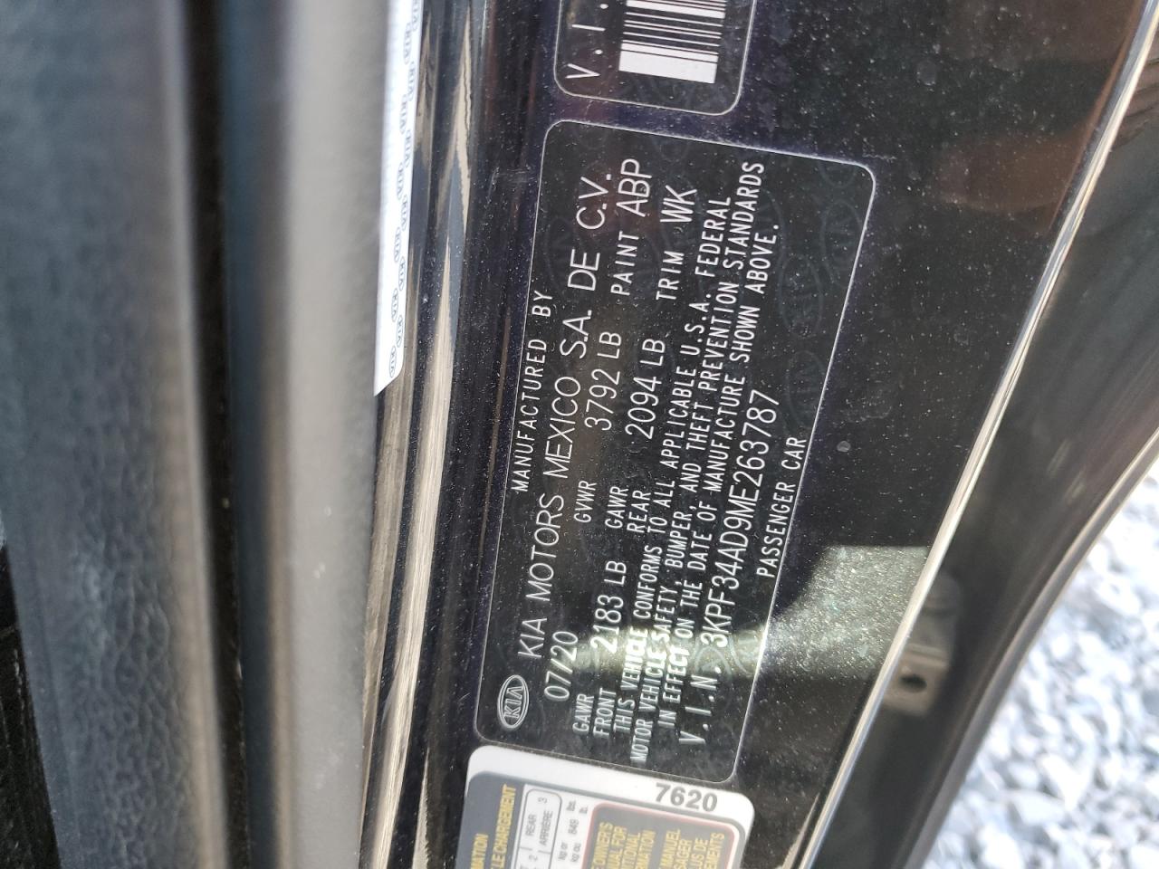 2021 Kia Forte Gt Line VIN: 3KPF34AD9ME263787 Lot: 92283385