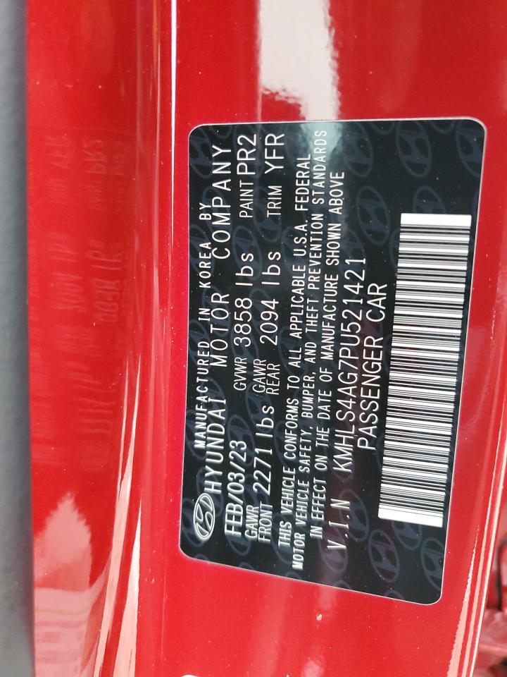 2023 Hyundai Elantra Sel VIN: KMHLS4AG7PU521421 Lot: 93521365