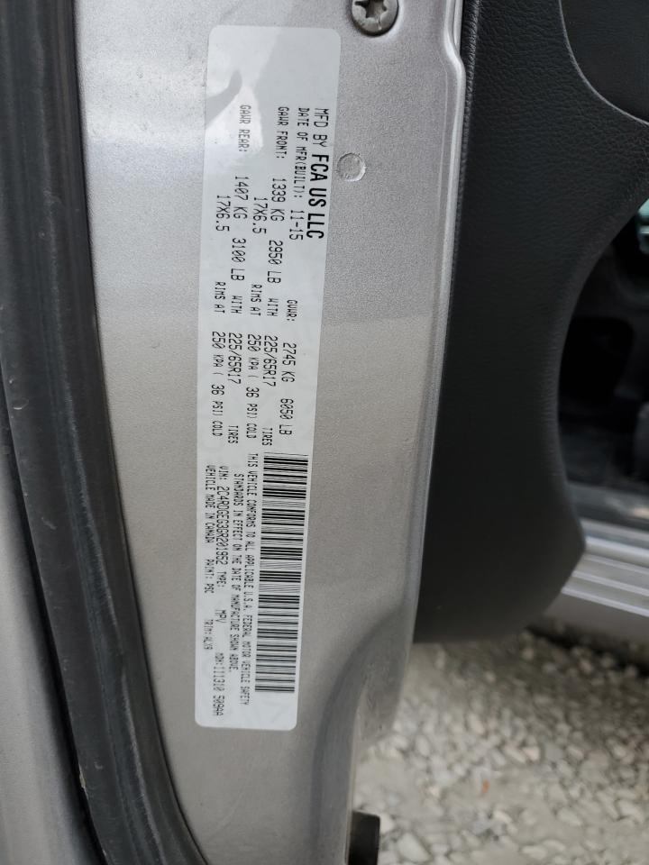 2016 Dodge Grand Caravan R/T VIN: 2C4RDGEG3GR201952 Lot: 91325695