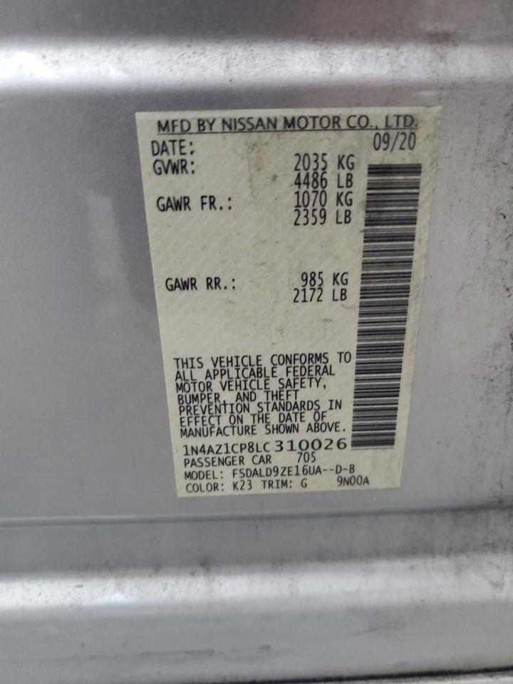 2020 Nissan Leaf Sv VIN: 1N4AZ1CP8LC310026 Lot: 93099985