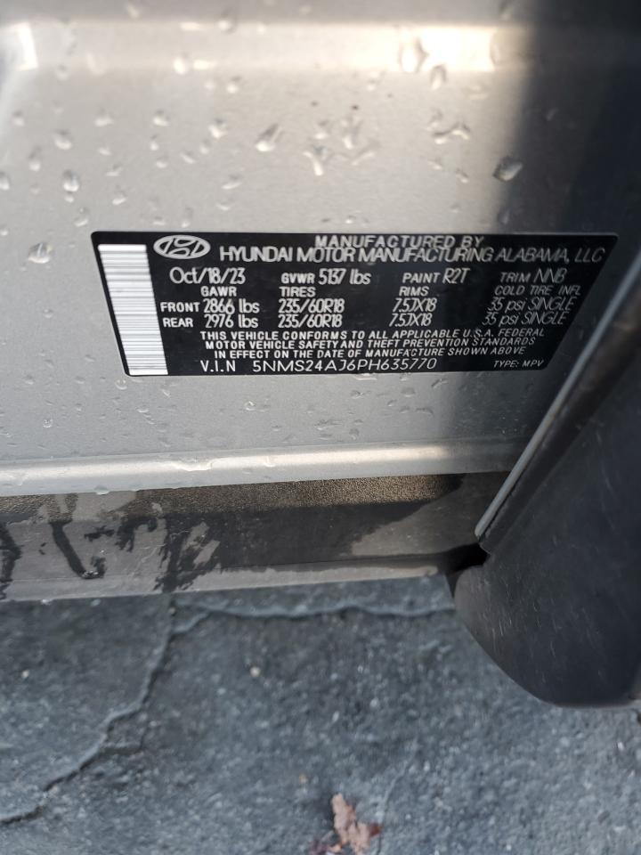 2023 Hyundai Santa Fe Sel VIN: 5NMS24AJ6PH635770 Lot: 93261415