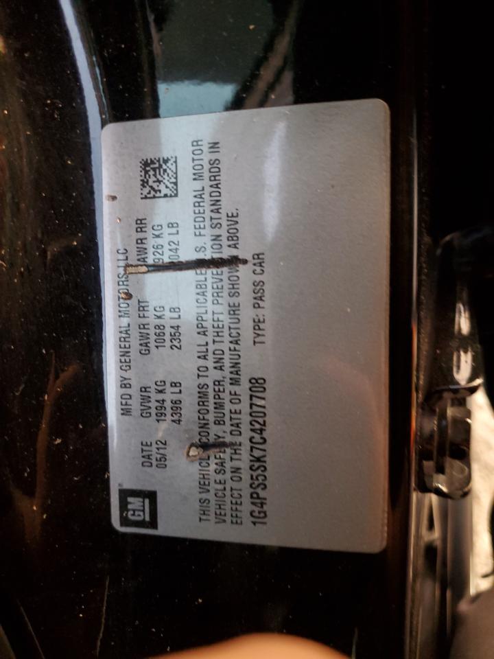 2012 Buick Verano VIN: 1G4PS5SK7C4207708 Lot: 91118385