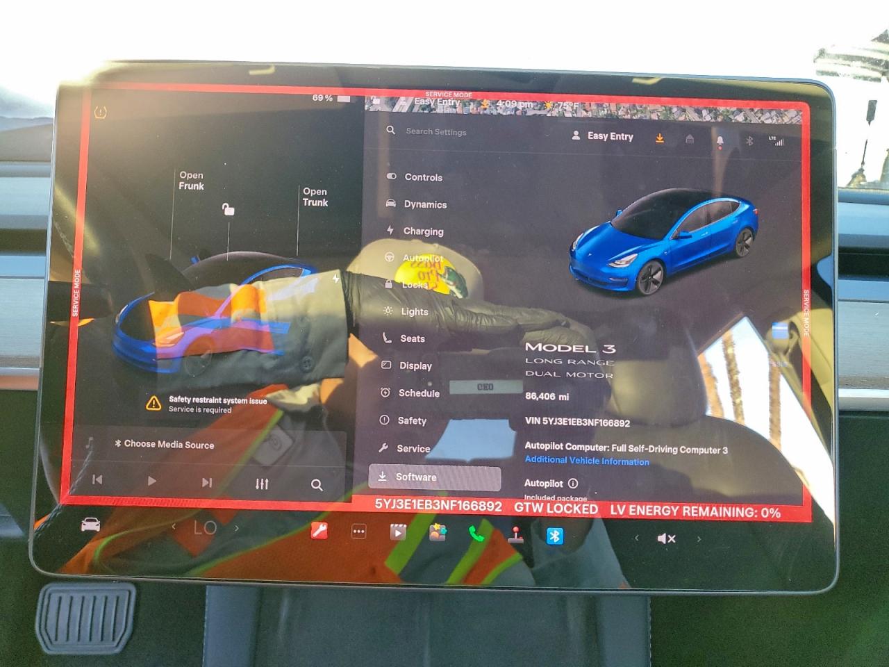 2022 Tesla Model 3 VIN: 5YJ3E1EB3NF166892 Lot: 94601485