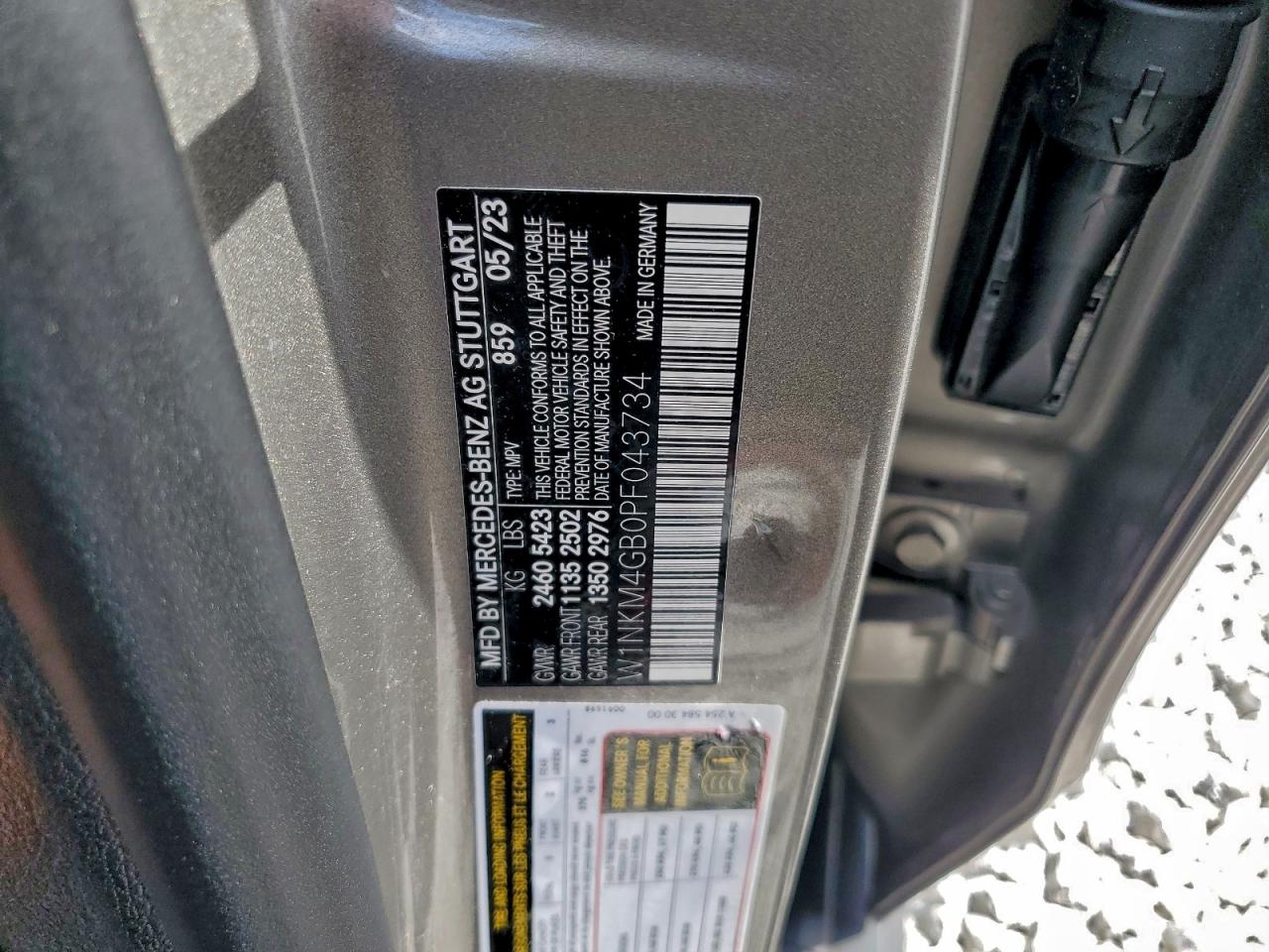 2023 Mercedes-Benz Glc 300 VIN: W1NKM4GB0PF043734 Lot: 93812045