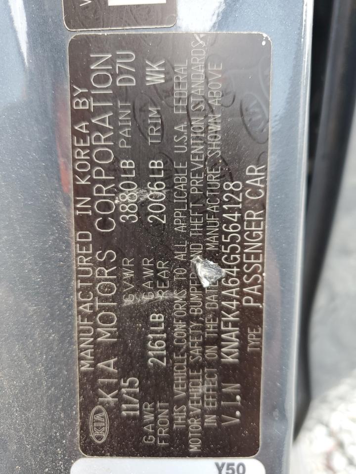 2016 Kia Forte Lx VIN: KNAFK4A64G5564128 Lot: 91868995