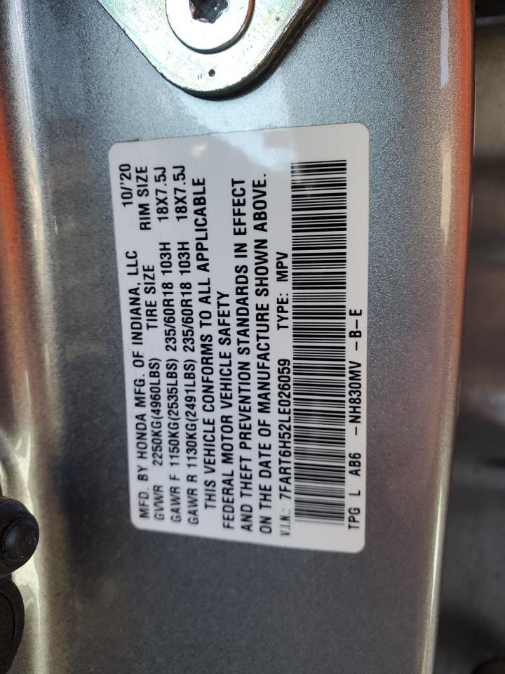 2020 Honda Cr-V Ex VIN: 7FART6H52LE026059 Lot: 93092955