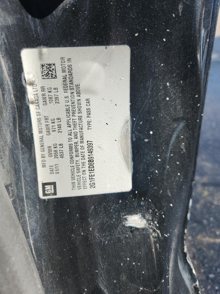 2011 Chevrolet Camaro Ls VIN: 2G1FE1ED8B9149397 Lot: 92723635