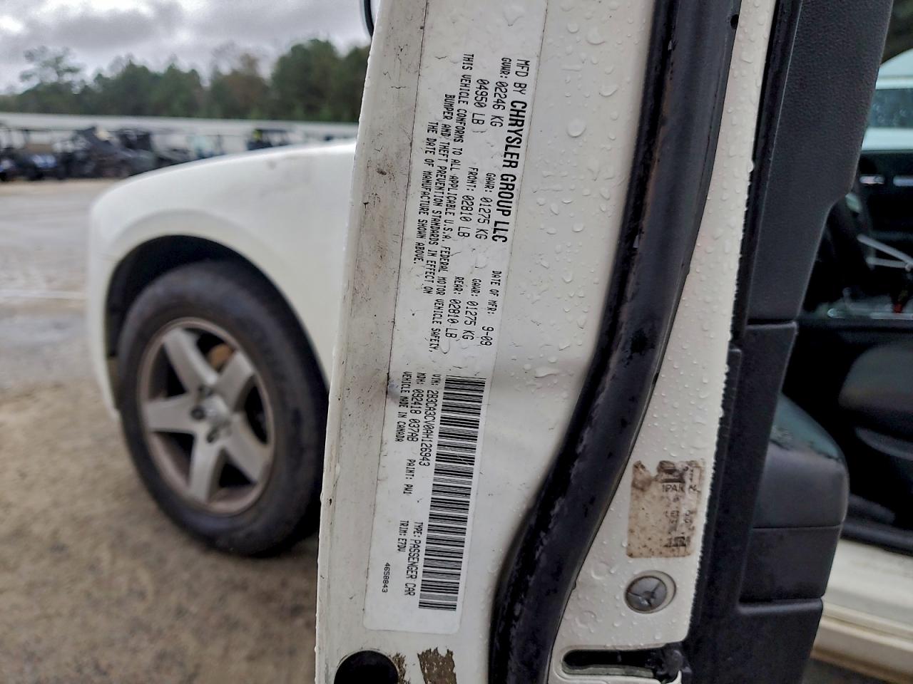 2010 Dodge Charger Sxt VIN: 2B3CA3CV0AH126943 Lot: 94546005