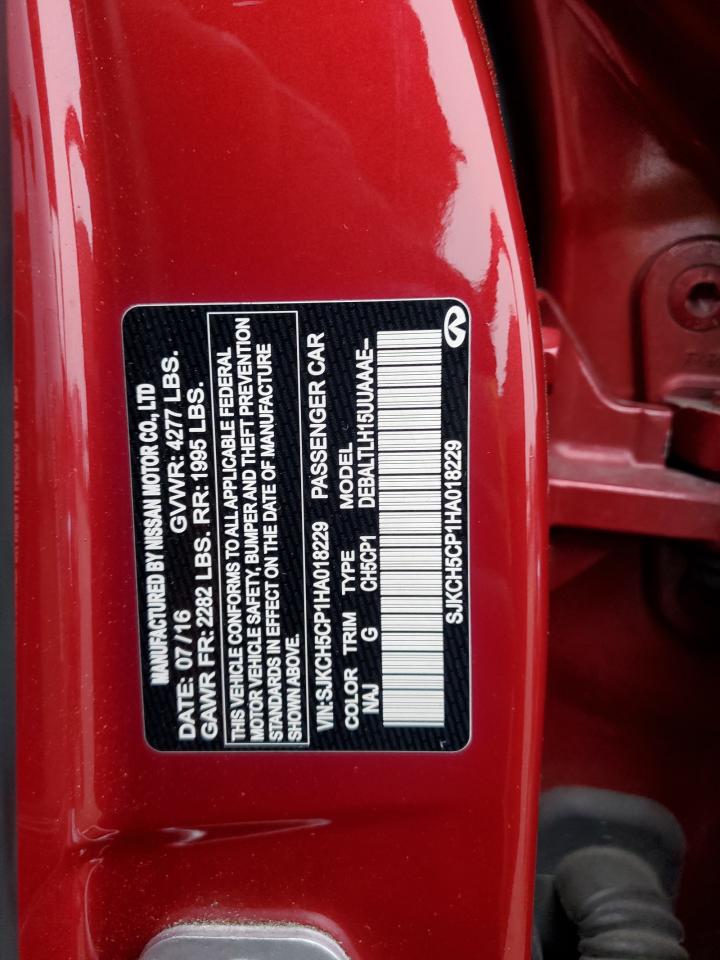 2017 Infiniti Qx30 Base VIN: SJKCH5CP1HA018229 Lot: 90942085