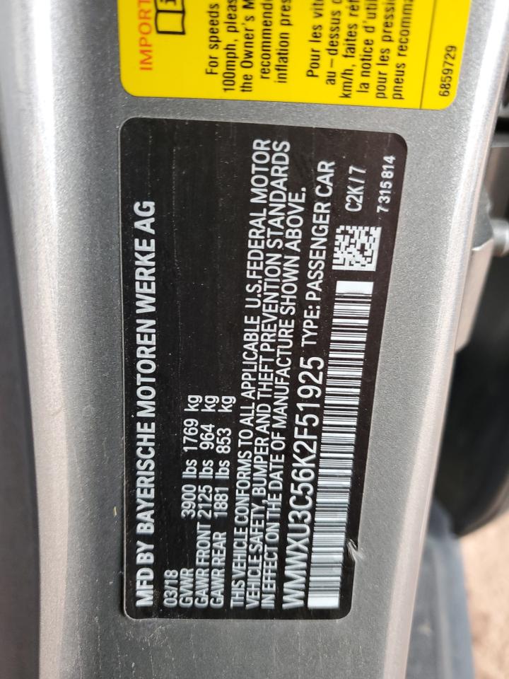 2019 Mini Cooper S VIN: WMWXU3C56K2F51925 Lot: 93881285