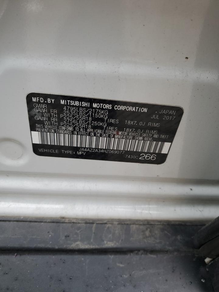 2017 Mitsubishi Outlander Es VIN: JA4AZ2A34HZ069077 Lot: 93097395