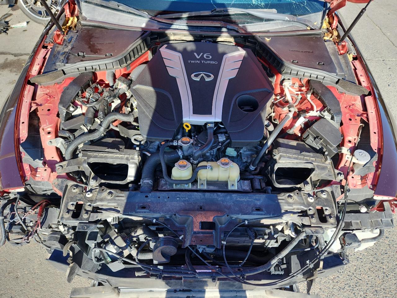 2017 Infiniti Q60 Red Sport 400 VIN: JN1FV7EL3HM701520 Lot: 93508755