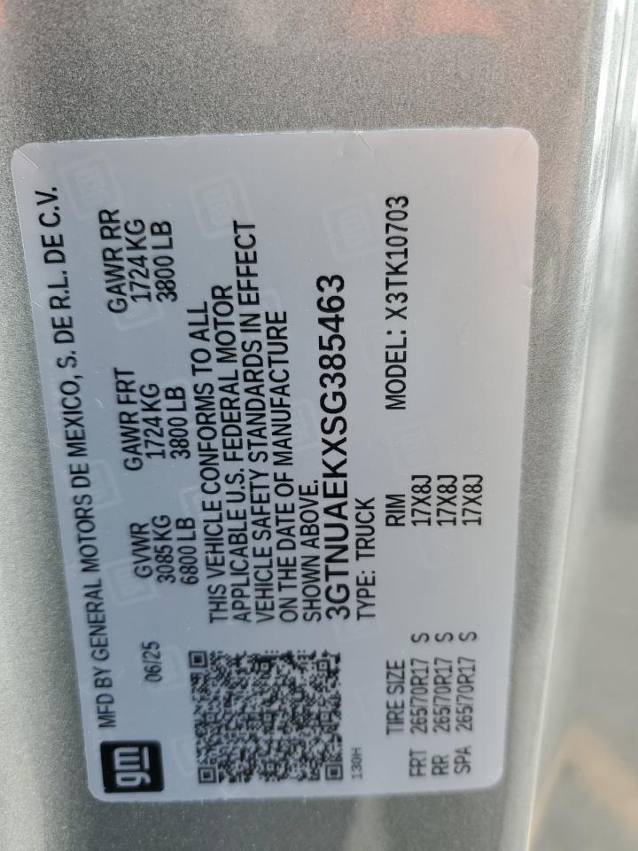 2025 GMC Sierra K1500 VIN: 3GTNUAEKXSG385463 Lot: 93119845