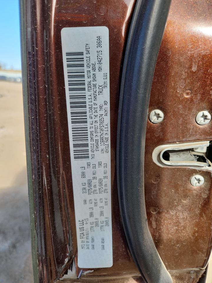 2015 Ram 1500 Laramie VIN: 1C6RR7NT0FS702574 Lot: 91986135