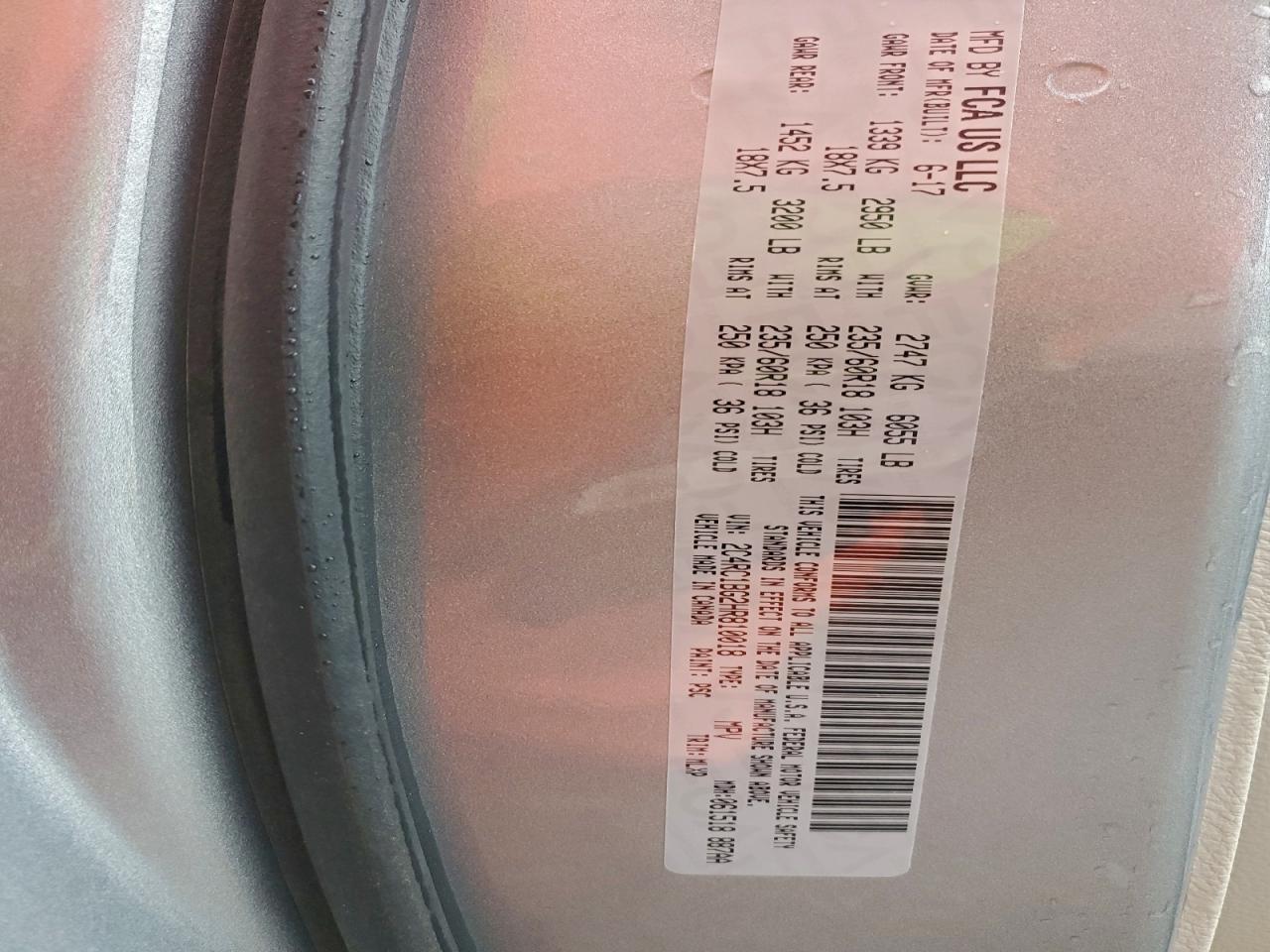 2017 Chrysler Pacifica Touring L VIN: 2C4RC1BG2HR810018 Lot: 93346265