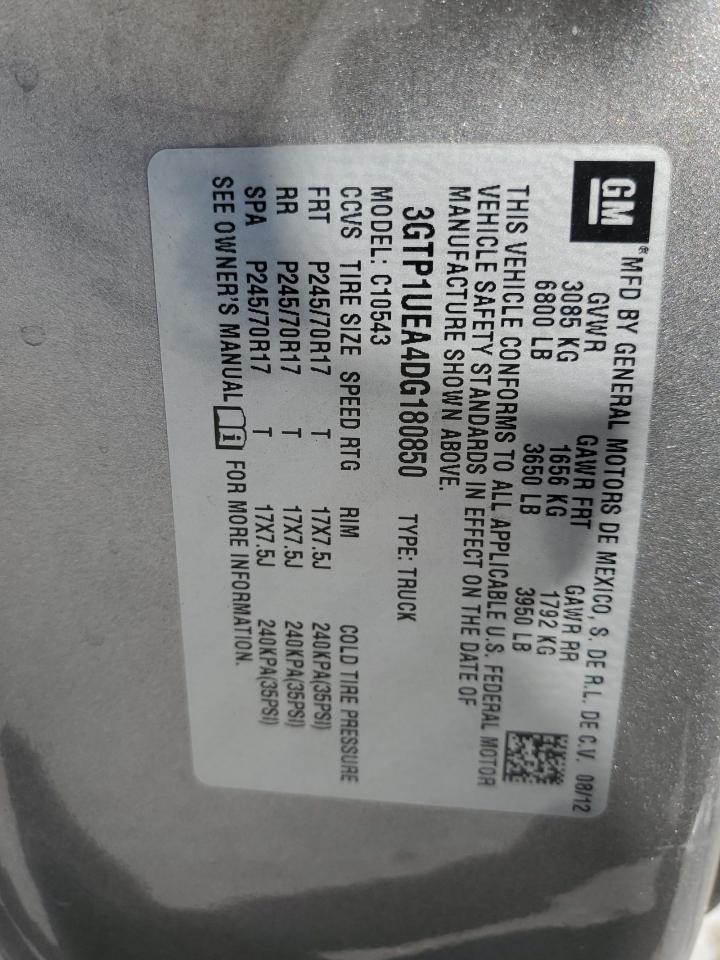 2013 GMC Sierra C1500 Sl VIN: 3GTP1UEA4DG180850 Lot: 91663035