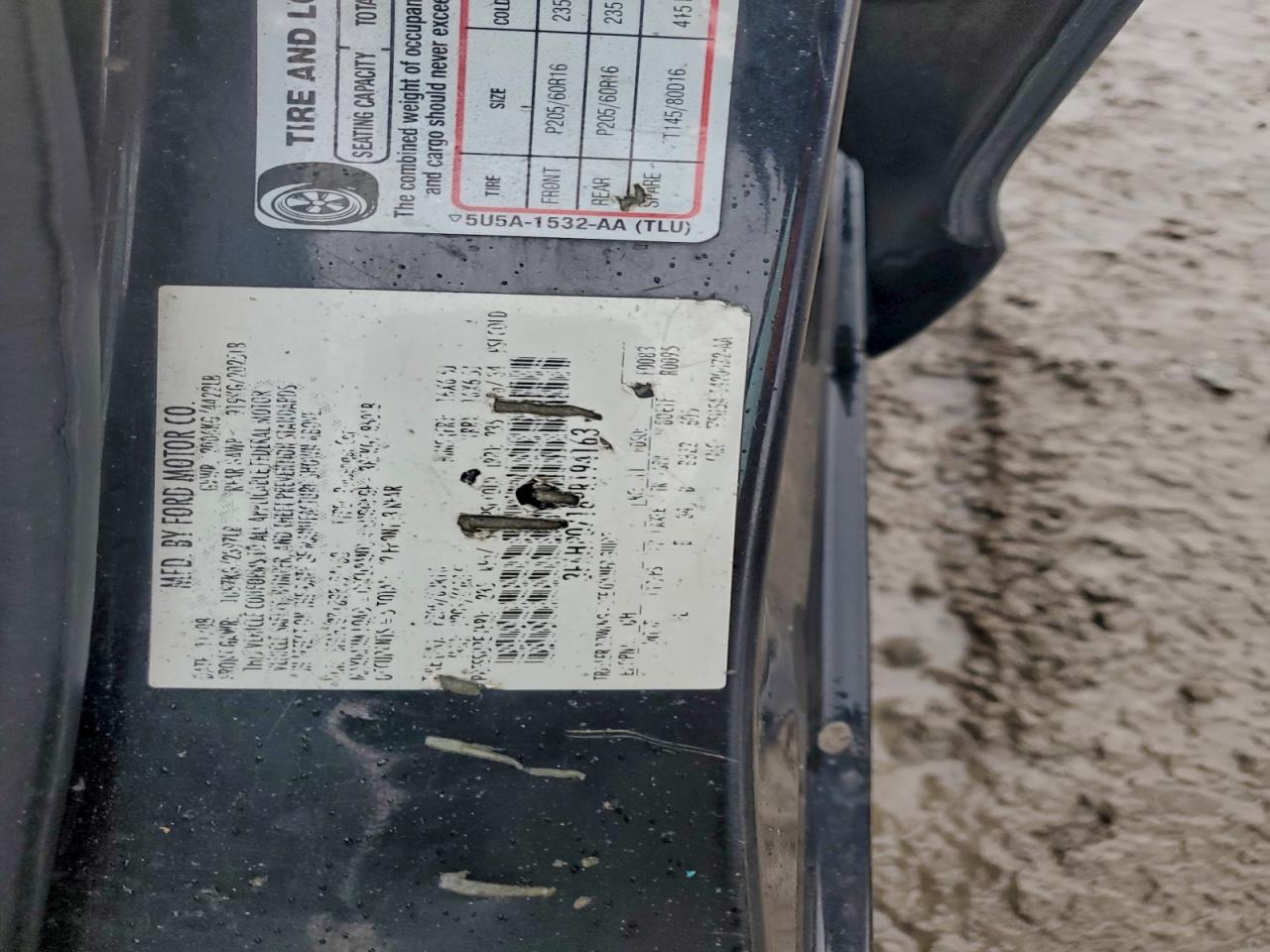 2009 Ford Fusion Se VIN: 3FAHP07189R194163 Lot: 94077025