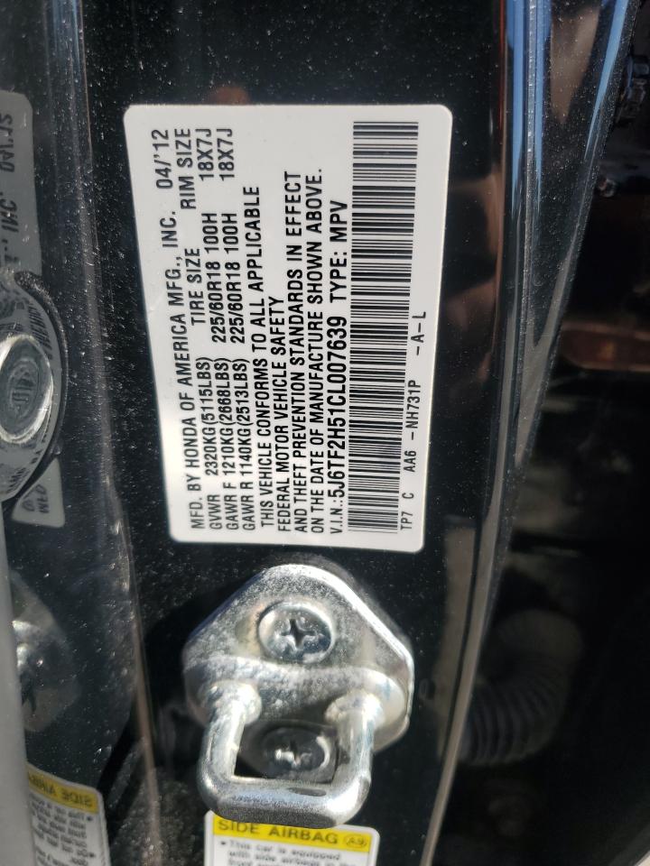 2012 Honda Crosstour Exl VIN: 5J6TF2H51CL007639 Lot: 90335465