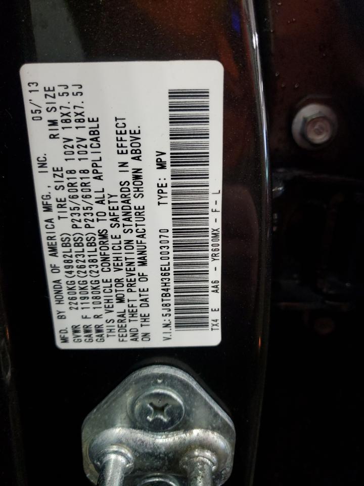 2014 Acura Rdx VIN: 5J8TB4H36EL003070 Lot: 92081295