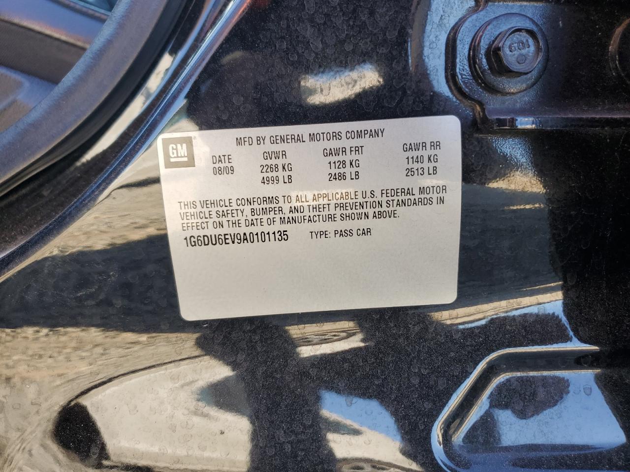 2010 Cadillac Sts VIN: 1G6DU6EV9A0101135 Lot: 92197685