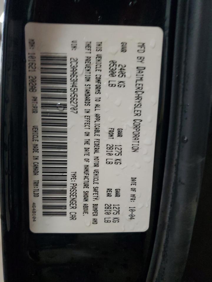 2005 Chrysler 300C VIN: 2C3AA63H45H562707 Lot: 92604725