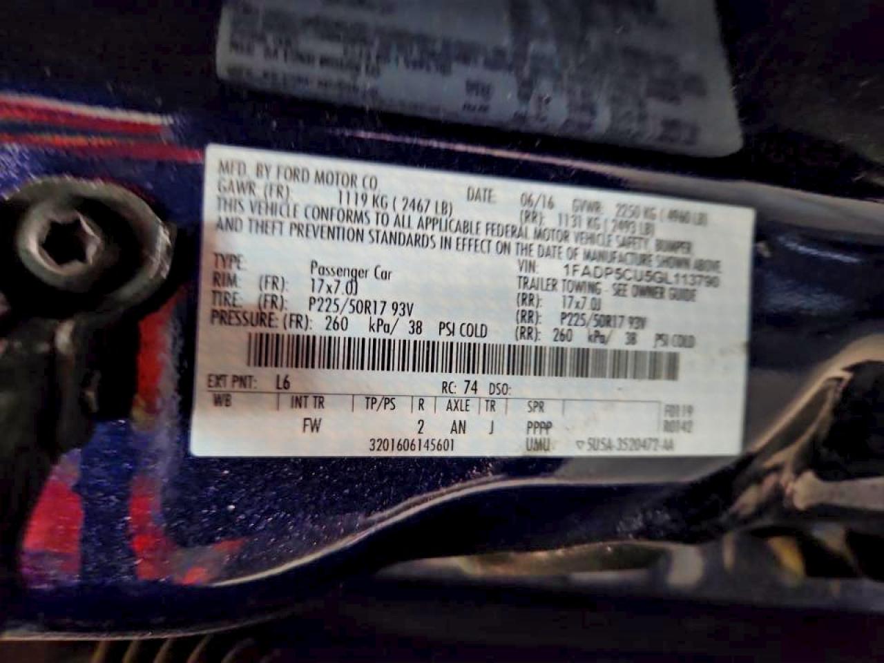 2016 Ford C-Max Premium Sel VIN: 1FADP5CU5GL113790 Lot: 93655625