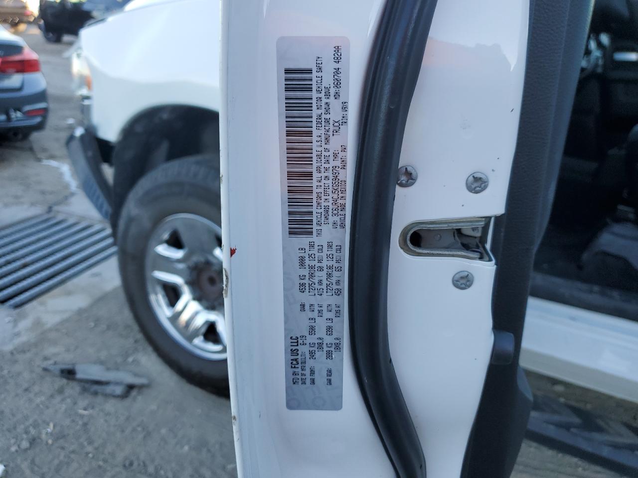 2019 Ram 2500 Tradesman VIN: 3C6UR4CJ5KG594979 Lot: 93178135