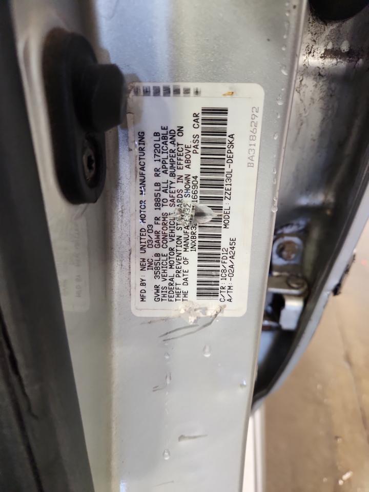 2003 Toyota Corolla Ce VIN: 1NXBR32E33Z166904 Lot: 91227645