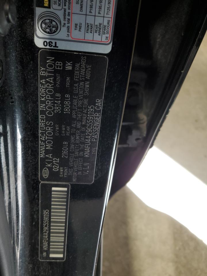 2012 Kia Forte Ex VIN: KNAFU4A29C5591195 Lot: 91566225