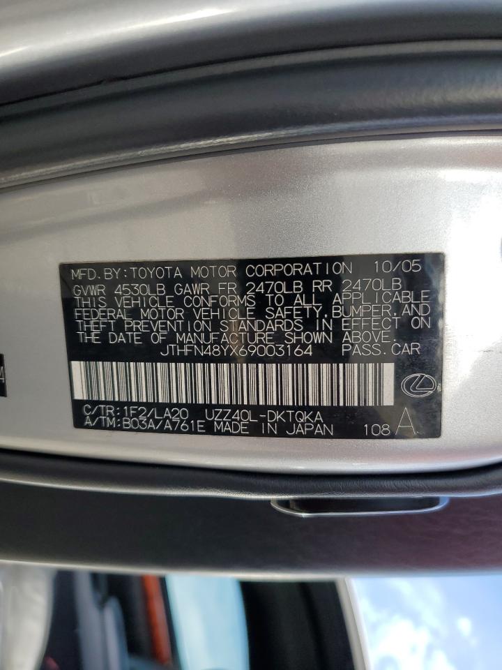 2006 Lexus Sc 430 VIN: JTHFN48YX69003164 Lot: 92120445