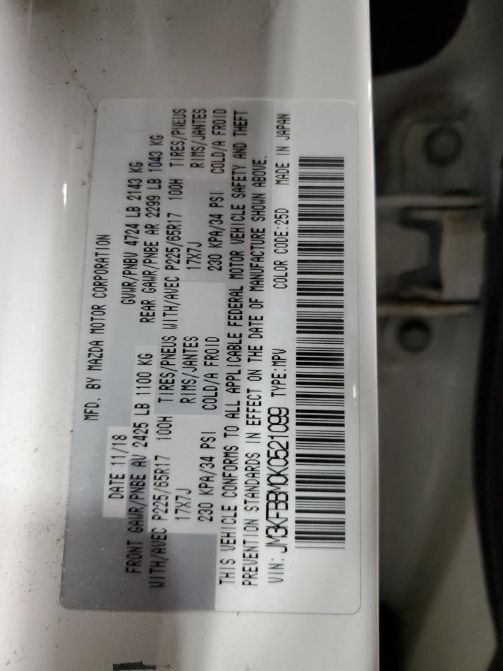 2019 Mazda Cx-5 Sport VIN: JM3KFBBM0K0521099 Lot: 91582515