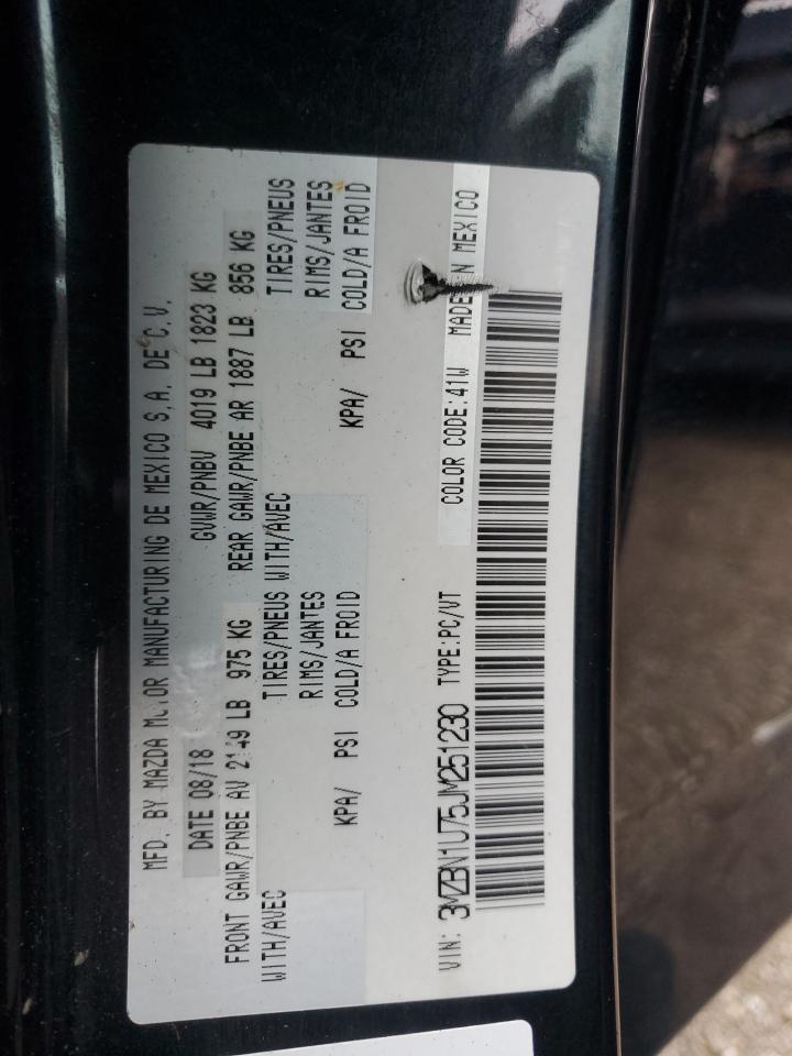 2018 Mazda 3 Sport VIN: 3MZBN1U75JM251230 Lot: 90685825